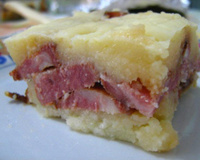 Purê de bata em camadas