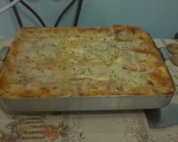 Lasanha com frango ao molho branco