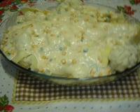 Couve-flor ao forno com creme de milho