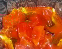 Doce de mamão verde em cubinhos