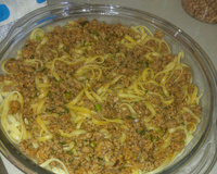 Macarrão com carne moída