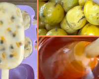Receita fácil de picolé de mousse de maracujá muito cremoso com apenas 3 ingredientes que os meus filhos amam