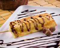 Crepe no palito (crepe suíço)