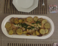 Filé de pescada ao forno