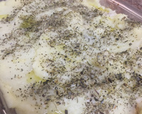 Filé de merluza com batata no forno