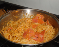 Macarrão com mortadela