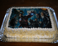 Bolo de aniversário com papel de arroz