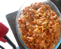 Talharim à bolonhesa com creme de leite