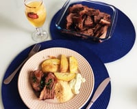 Fraldinha deliciosa assada no forno com sal grosso