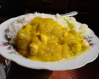 Frango ao molho de abóbora cabocha e requeijão