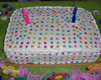 Bolo de aniversário colorido