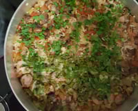 Arroz carreteiro delícia (com sobras de churrasco)