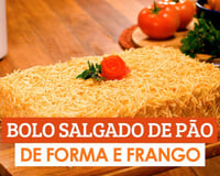 Bolo salgado de pão de forma e frango
