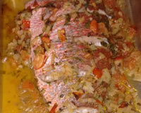 Pargo assado no forno