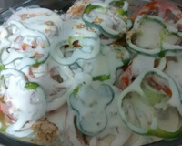 Filé de merluza assado com leite de coco