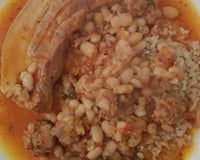 Feijão branco com costelinha de porco