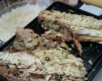 Peixe assado na brasa