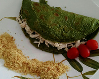 Massa de panqueca de espinafre