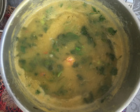 Sopa de camarão com batata baroa
