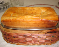 Pão caipira com queijo