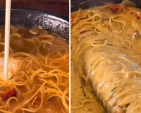 O melhor macarrão de uma panela só que você vai aprender a fazer: cremoso, leve e cheio de sabor!