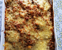 Nhoque de batata baroa à bolonhesa