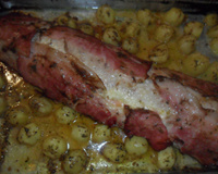 Rocambole de frango recheado