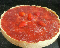 Cheesecake de morango delicioso