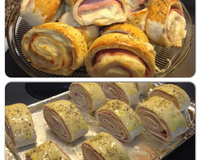 Pãezinhos de presunto e queijo