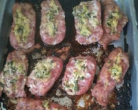 Linguiça temperada no forno