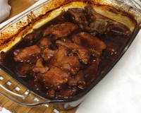 Costela de porco suína ao molho agridoce