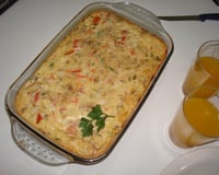 Torta de arroz com atum