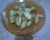 Batata na manteiga e orégano