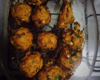 Bolinho de batata doce com atum