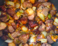 Carne seca acebolada