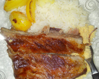 Costela de porco com molho barbecue