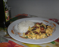 Ovos mexidos com bacon