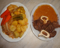 Cozido pernambucano de carne e pirão