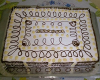 Bolo de aniversário de pêssego