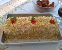 Torta fria de atum natalina