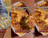 Banana cremosa fit na airfryer é a minha nova receita favorita para um lanche doce da tarde