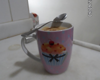 Arroz doce de açúcar queimado