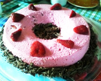 Mousse de gelatina colorida