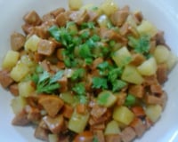 Salsicha com batatas