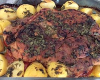 Pernil ao forno com batata