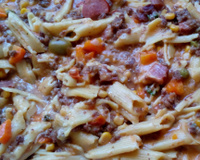 Macarrão na panela de pressão