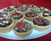 Tortilha de chocolate com morango