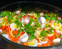 Filé de tilápia com batata doce