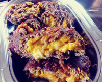 Rocambole de carne recheado de cabotiá