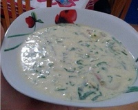 Sopa de milho com espinafre